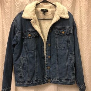 Faux Sherpa Lined Denim Jacket